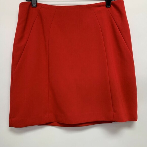 Ann Taylor Loft Women's Short Pencil Straight Skirt Size 8 Red NWT - Picture 1 of 5